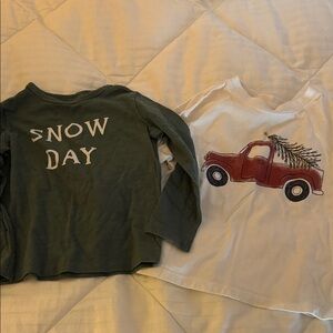 Kids Snow Day and Holiday Truck Long Sleeve Shirts